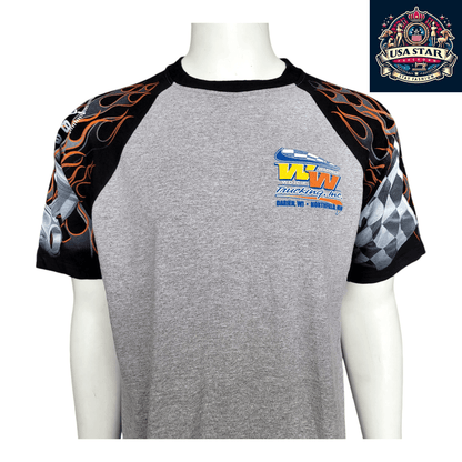 Nescar Racing T-Shirt - 100% Cotton, Durable, Comfortable Fit, Made in USA, Size Large - USASTARFASHION