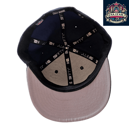 New England Patriots Cap - New Era 59Fifty Fitted Hat Size 7 1/4 in Durable Navy Blue - USASTARFASHION