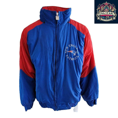 New England Patriots Jacket XL - Full - Zip Durable Nylon, Iconic Team Logo, Comfortable Fit - USASTARFASHION