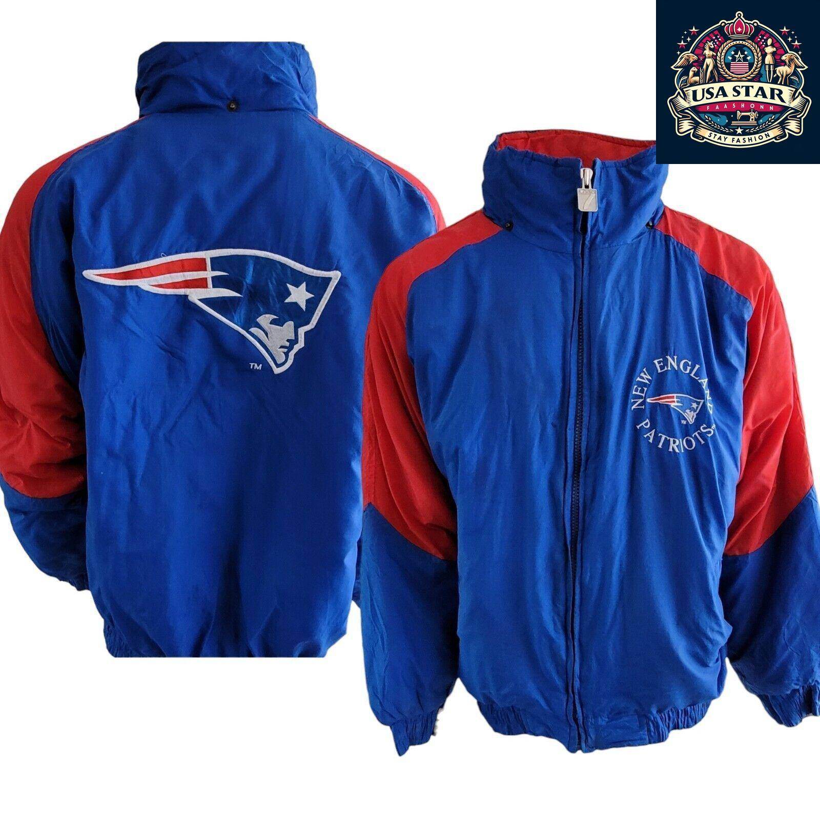 New England Patriots Jacket XL - Full - Zip Durable Nylon, Iconic Team Logo, Comfortable Fit - USASTARFASHION
