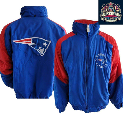 New England Patriots Jacket XL - Full - Zip Durable Nylon, Iconic Team Logo, Comfortable Fit - USASTARFASHION
