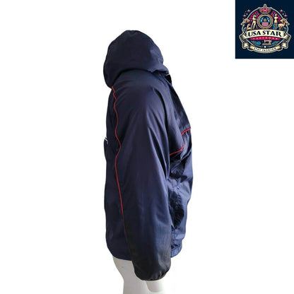 New England Patriots Youth Jacket Large (14/16) Blue Reversible Full Zip with Pockets - USASTARFASHION