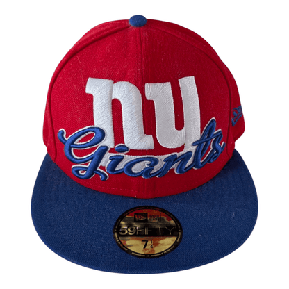 New Era 59FIFTY Cap NY Giants NFL Fitted Hat 7 1/4 Red Blue Embroidered - USASTARFASHION