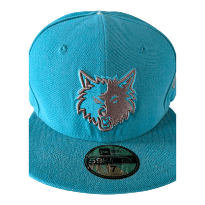 New Era 59FIFTY Minnesota Timberwolves NBA Fitted Cap Hat Size 7 Teal - USASTARFASHION
