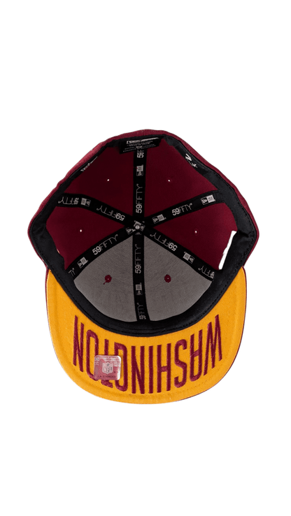 New Era 59FIFTY NFL Fitted Cap Hat 7 1/4 Burgundy Gold - USASTARFASHION