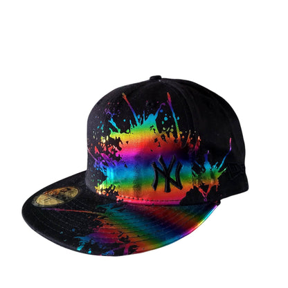 New Era 59FIFTY NY Yankees Rainbow Paint Splash Fitted Hat (Size 7 1/4) - USASTARFASHION