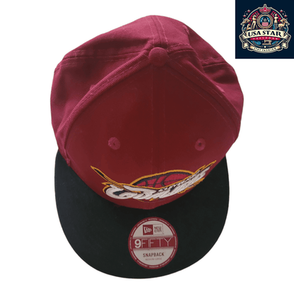 New Era Cleveland Cavaliers Hat 9FIFTY Snapback Cap Burgundy/Black Medium - Large Adjustable - USASTARFASHION