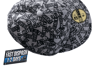 New Era Fitted Cap 59FIFTY Projekts NYC Gray Graphic Pattern Size 6 7/8 Cotton - USASTARFASHION
