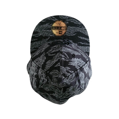 New Era x Crooks & Castles 59FIFTY Fitted Hat - Black Tiger Camo - Size 7 1/4 - USASTARFASHION