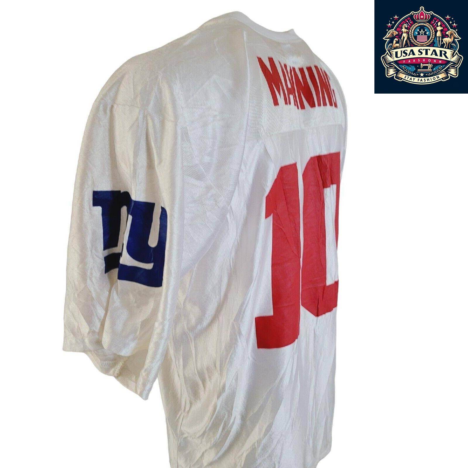 New York Giants Jersey Eli Manning 10 Adult Large, Breathable Fabric, Vintage Grade A Condition - USASTARFASHION