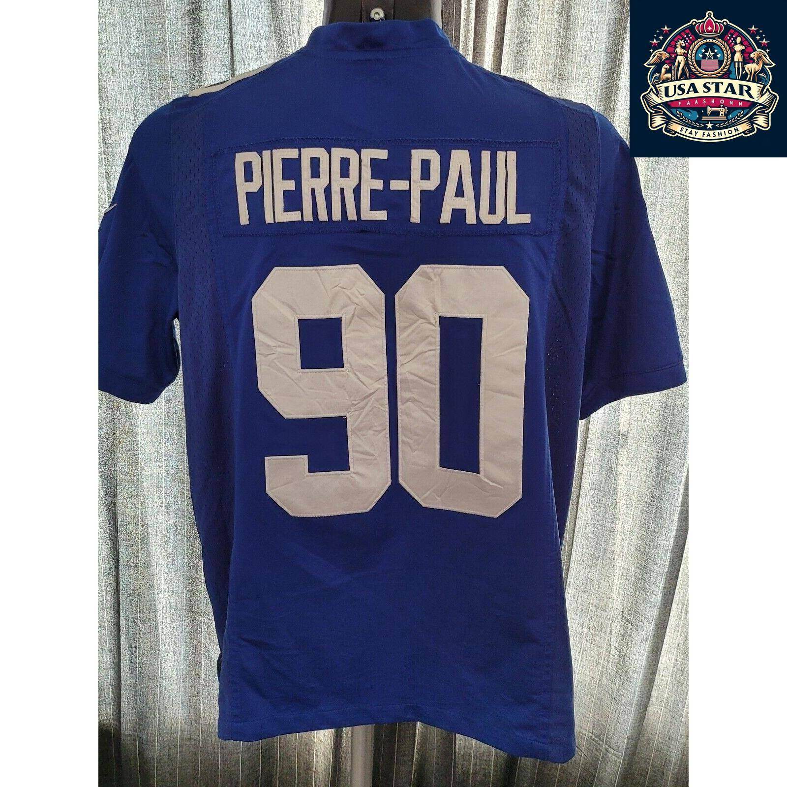 New York Giants Jersey Pierre Paul 90 – Authentic Stitched, Comfortable Vintage Style, Size S - USASTARFASHION