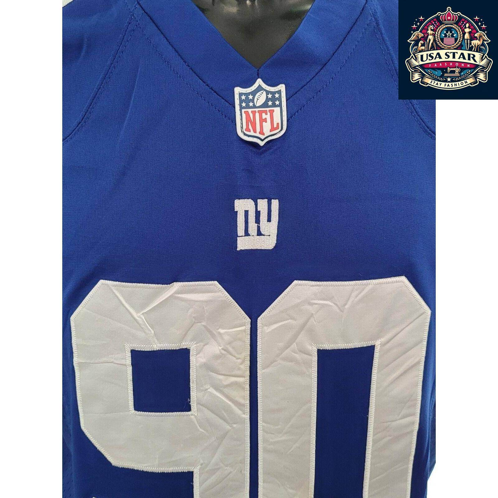 New York Giants Jersey Pierre Paul 90 – Authentic Stitched, Comfortable Vintage Style, Size S - USASTARFASHION