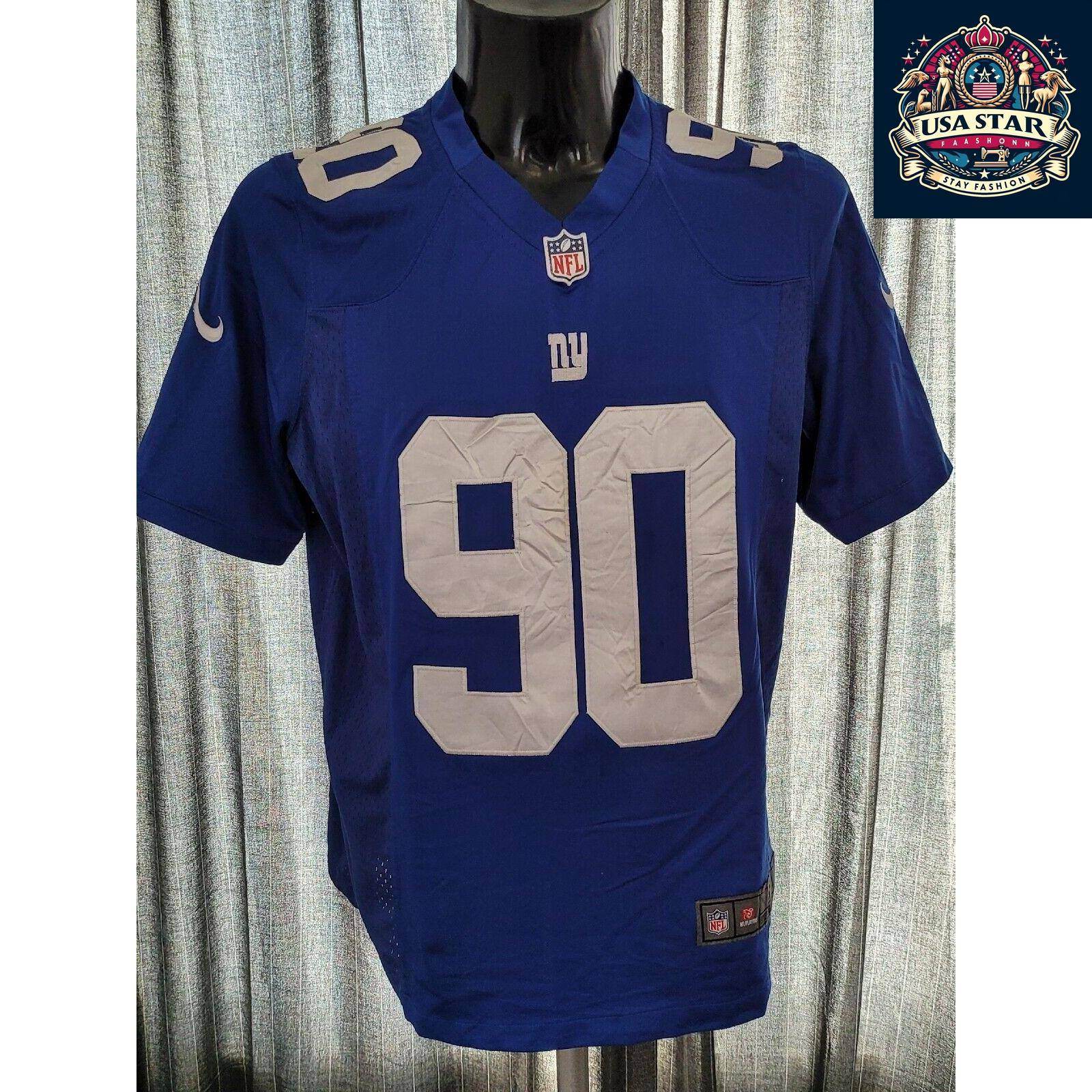 New York Giants Jersey Pierre Paul 90 – Authentic Stitched, Comfortable Vintage Style, Size S - USASTARFASHION