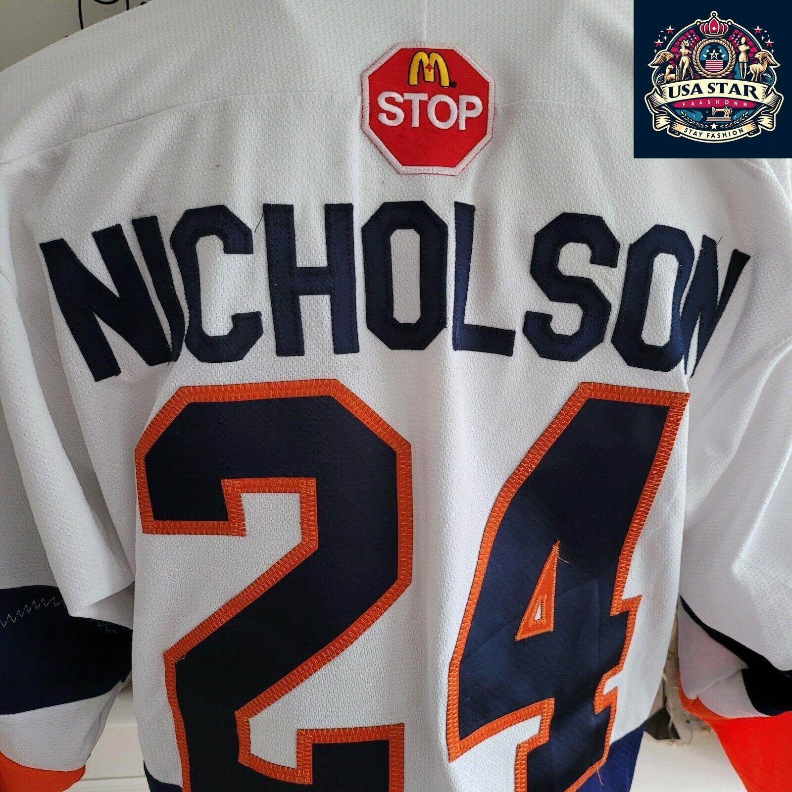 New York Islanders Jersey Nicholson 24 Adult Size L - Authentic Team Spirit Apparel - USASTARFASHION