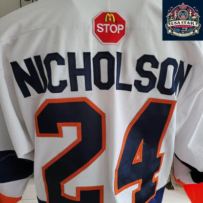 New York Islanders Jersey Nicholson 24 Adult Size L - Authentic Team Spirit Apparel - USASTARFASHION
