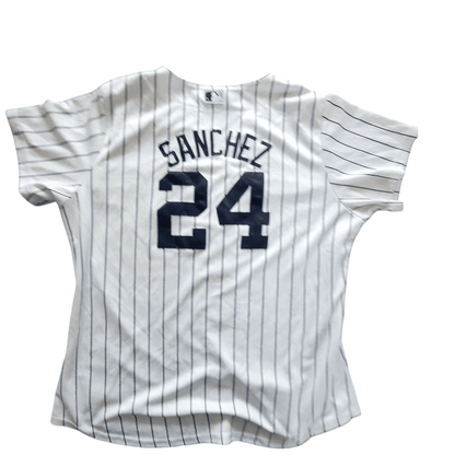 New York Yankees Gary Sanchez 24 Pinstripe Jersey - Youth Size XL - USASTARFASHION