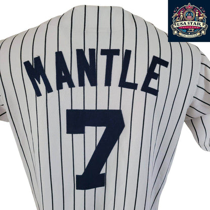 New York Yankees Jersey 7 Mickey Mantle Cooperstown Authentic Collection Size M - USASTARFASHION