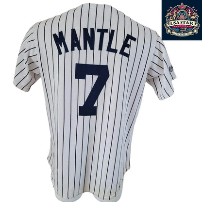 New York Yankees Jersey 7 Mickey Mantle Cooperstown Authentic Collection Size M - USASTARFASHION