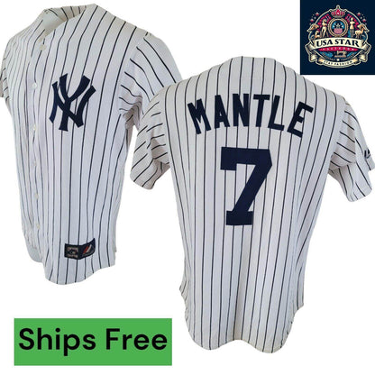 New York Yankees Jersey 7 Mickey Mantle Cooperstown Authentic Collection Size M - USASTARFASHION