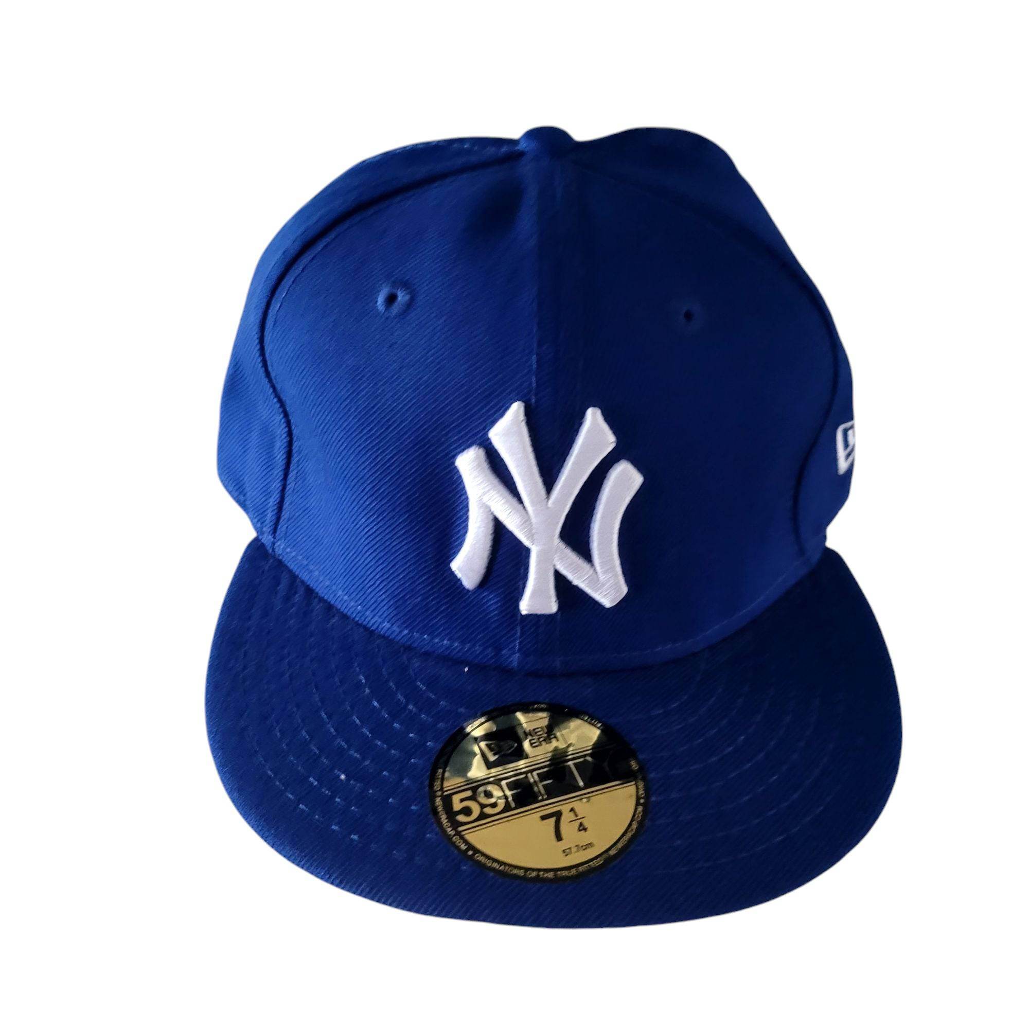 New York Yankees Royal Blue 59FIFTY Fitted Hat - Size 7 1/4 - USASTARFASHION