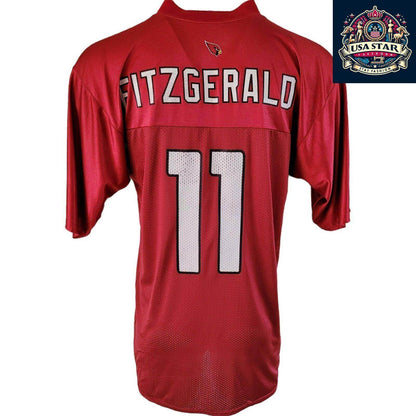 NFL Arizona Cardinals Larry Fitzgerald Jersey 11 by Reebok, Authentic Medium Size, Durable & Comfortable - USASTARFASHION