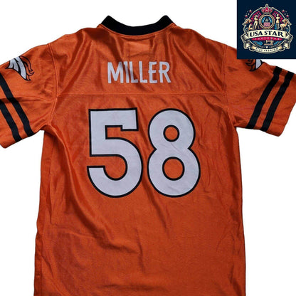 NFL Denver Broncos Kids Jersey - Von Miller 58 Boy's XL (18 - 20) - Comfortable & Durable Design - USASTARFASHION