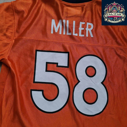NFL Denver Broncos Kids Jersey - Von Miller 58 Boy's XL (18 - 20) - Comfortable & Durable Design - USASTARFASHION