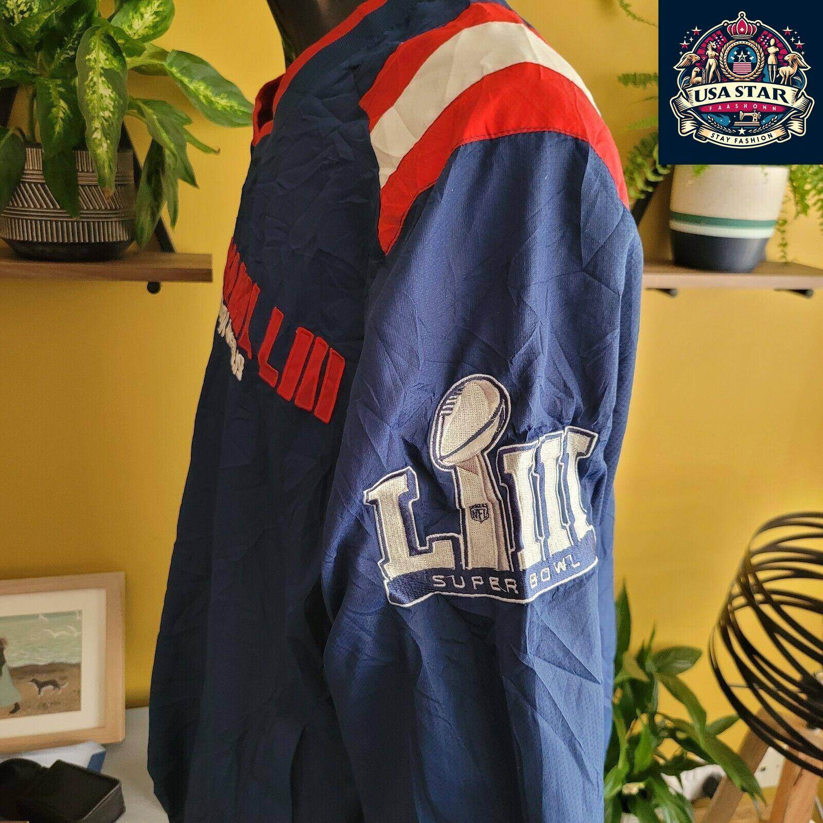 NFL G - III Apparel Super Bowl LIII Atlanta Windbreaker Size L, Lightweight, Official Logo, Grade A Quality - USASTARFASHION