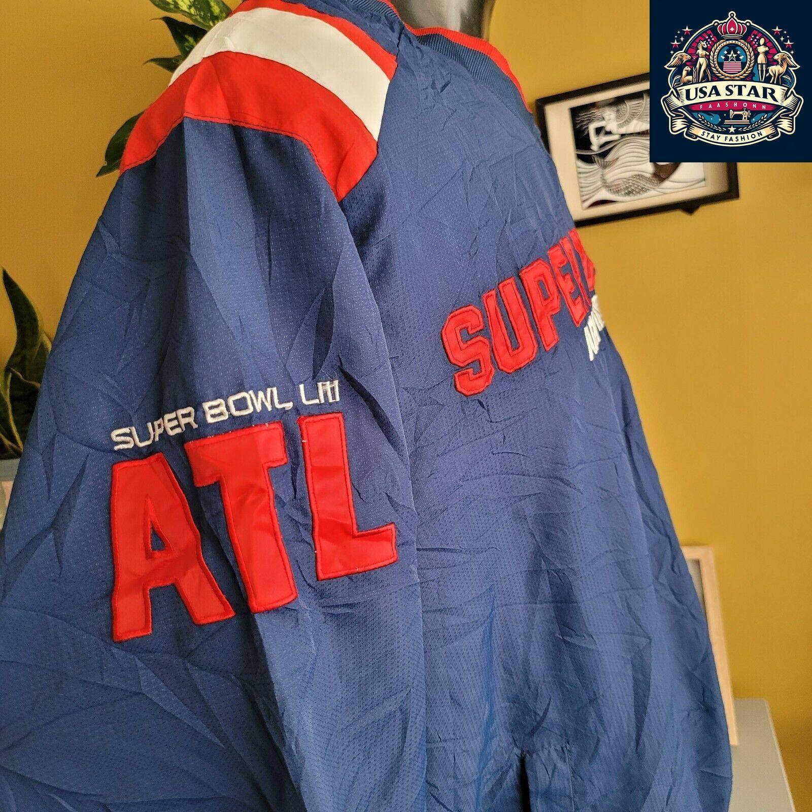 NFL G - III Apparel Super Bowl LIII Atlanta Windbreaker Size L, Lightweight, Official Logo, Grade A Quality - USASTARFASHION