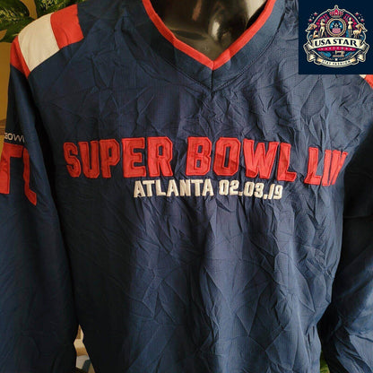 NFL G - III Apparel Super Bowl LIII Atlanta Windbreaker Size L, Lightweight, Official Logo, Grade A Quality - USASTARFASHION