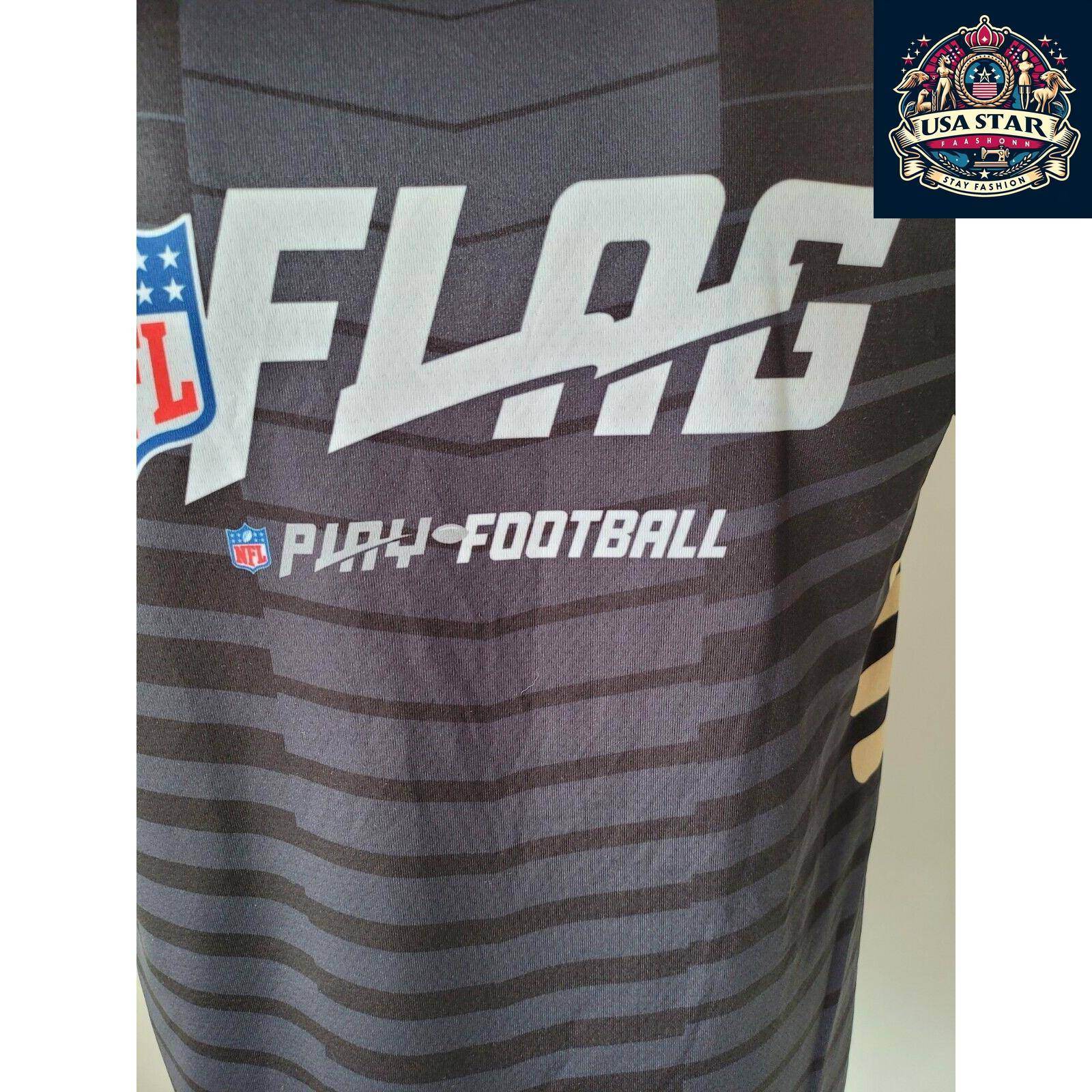 NFL New Orleans Saints Youth T-Shirt - Reversible Black Tee for 2 Stylish Looks, Size Large - USASTARFASHION