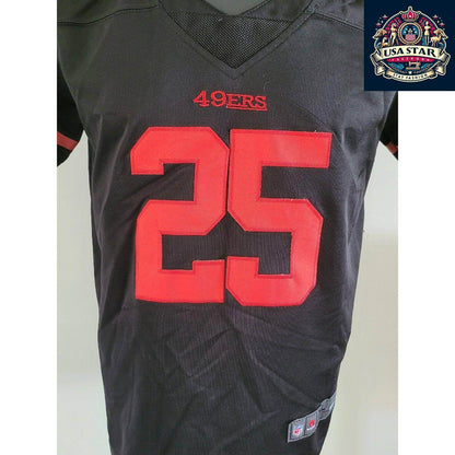 NFL Nike San Francisco 49ers Jersey 25 Richard Sherman Youth XL Black Football Shirt for Kids - USASTARFASHION