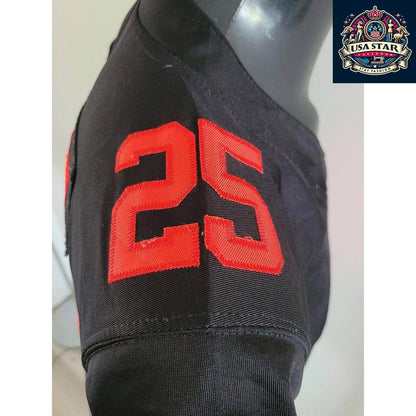 NFL Nike San Francisco 49ers Jersey 25 Richard Sherman Youth XL Black Football Shirt for Kids - USASTARFASHION