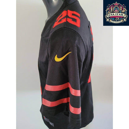 NFL Nike San Francisco 49ers Jersey 25 Richard Sherman Youth XL Black Football Shirt for Kids - USASTARFASHION