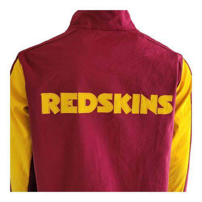 NFL Red Skins Red/Yellow F Jacket Size L Vtg Team Logo Washington - USASTARFASHION