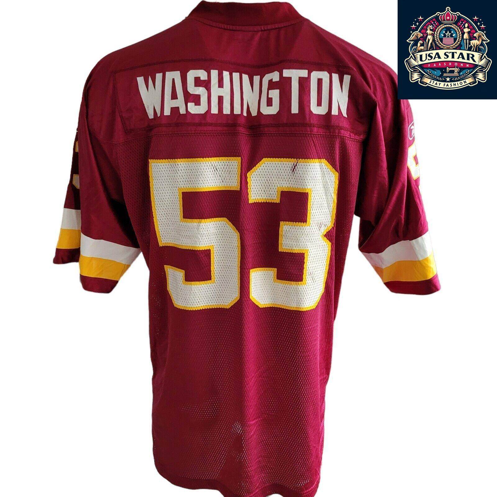 NFL Reebok Washington 53 Men's Shirt - Durable, Stylish Design, Comfortable Fit, Size L - USASTARFASHION