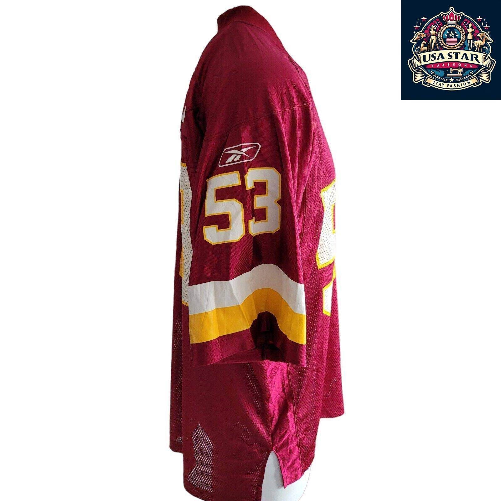 NFL Reebok Washington 53 Men's Shirt - Durable, Stylish Design, Comfortable Fit, Size L - USASTARFASHION