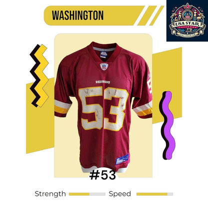 NFL Reebok Washington 53 Men's Shirt - Durable, Stylish Design, Comfortable Fit, Size L - USASTARFASHION