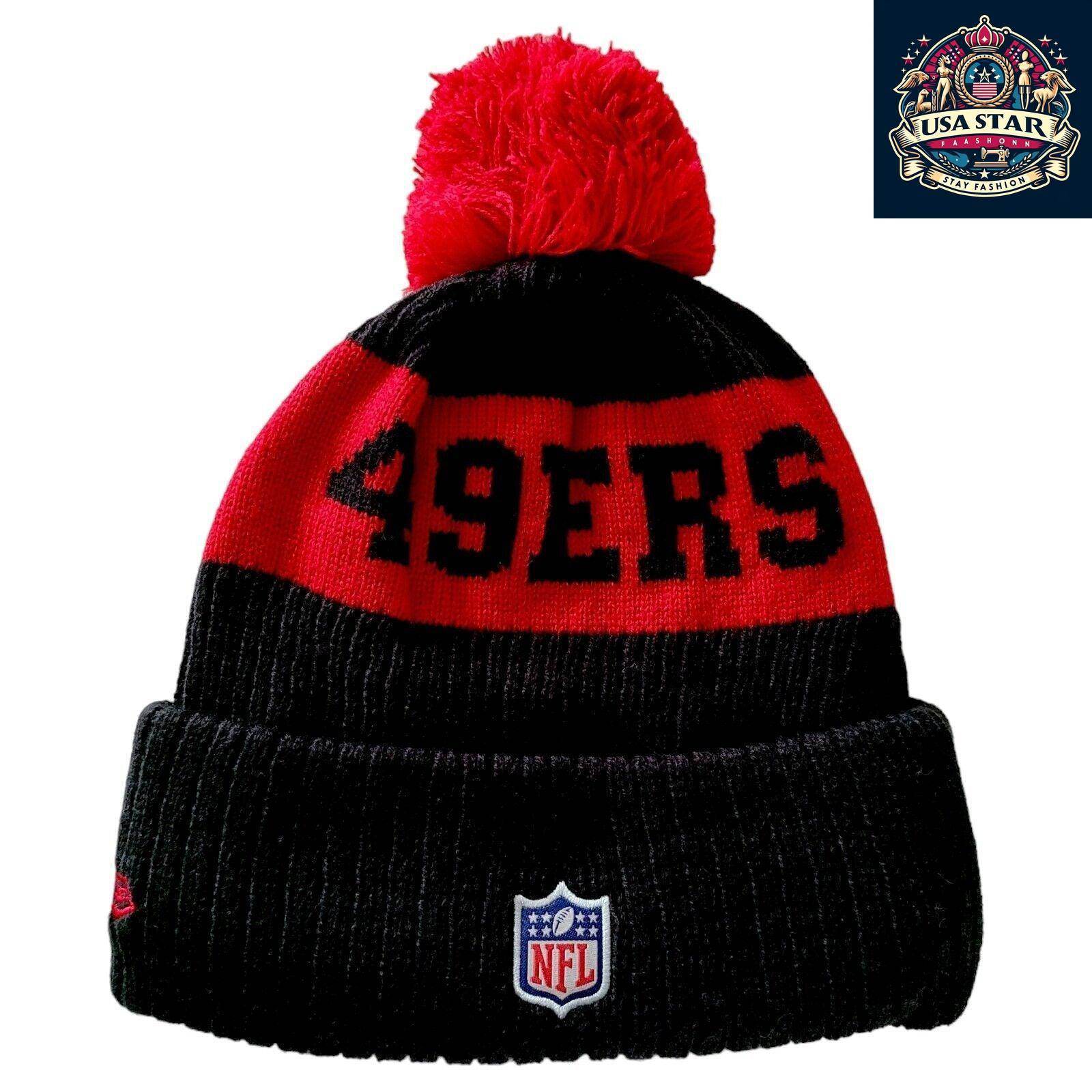 🏈 NFL San Francisco New Era Beanie Hat - One Size 🌉❤️💛 - USASTARFASHION
