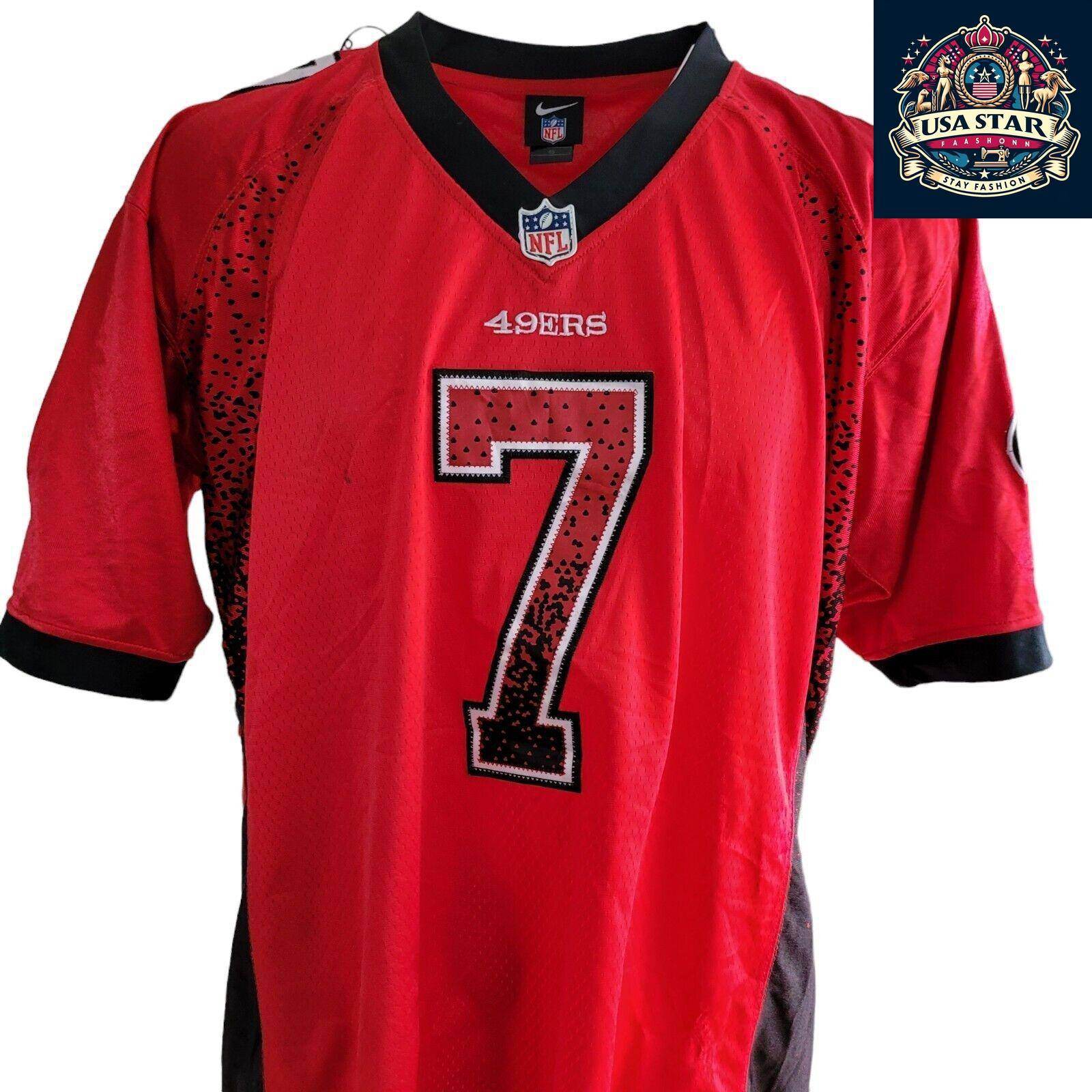 Nike 49ers Jersey - Kaepernick 7 On - Field Design in XLarge - Iconic Player Style, Durable Fabric - USASTARFASHION