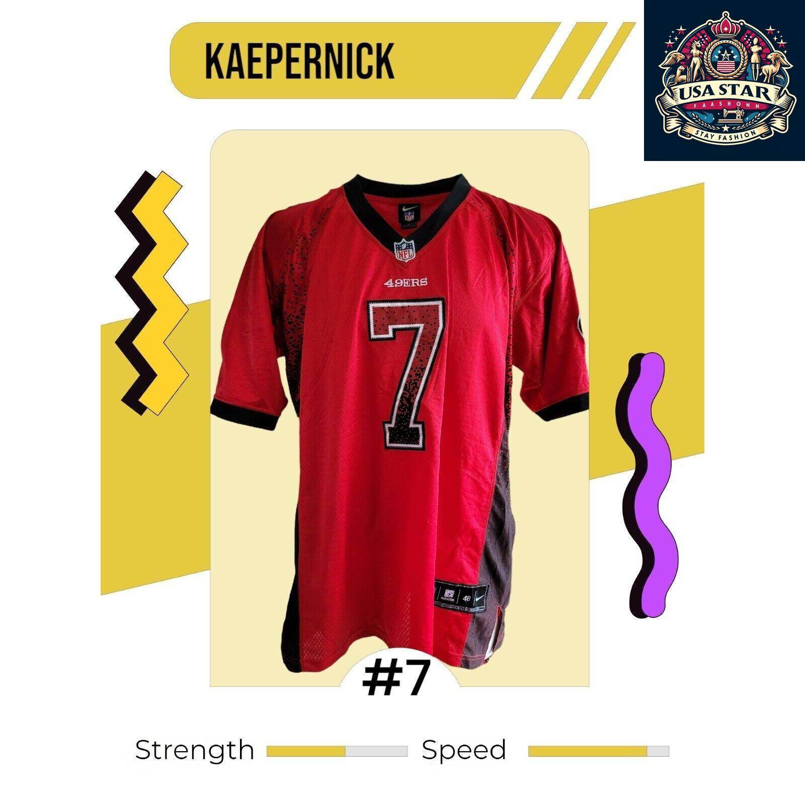 Nike 49ers Jersey - Kaepernick 7 On - Field Design in XLarge - Iconic Player Style, Durable Fabric - USASTARFASHION