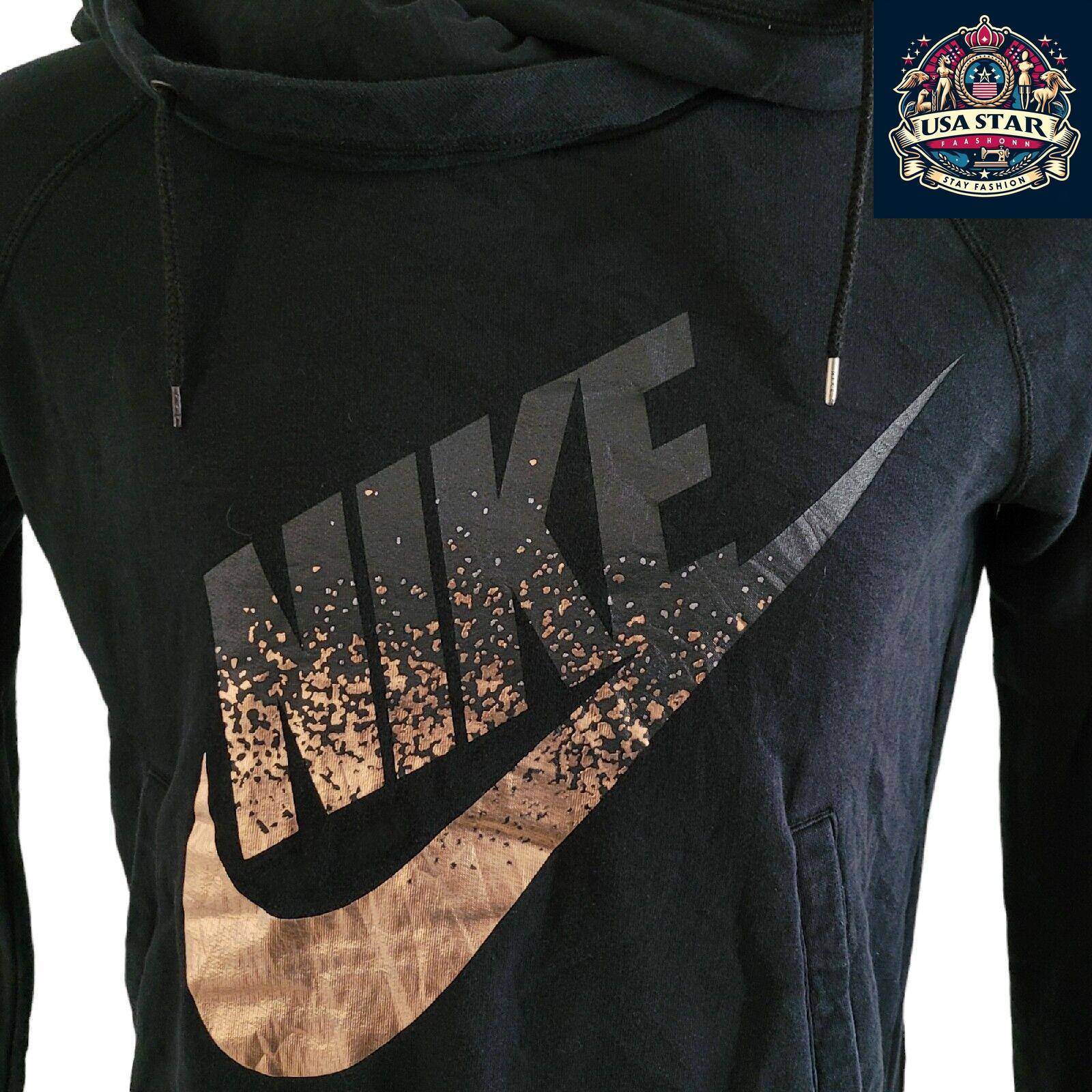 Nike Air Max Hoodie Large - Black Pullover, Stylish Design, Comfortable Fit, Grade A Vintage Condition - USASTARFASHION