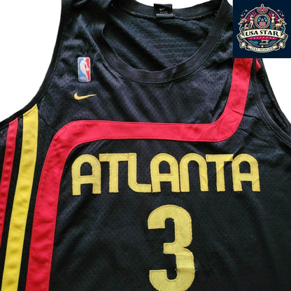 Nike Atlanta Hawks Jersey 3 Shareef Abdur - Rahim - 2XL Authentic Vintage Style, High Quality - USASTARFASHION