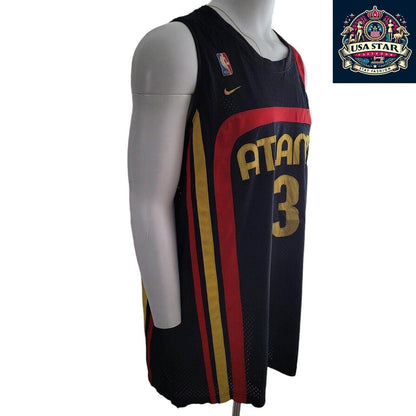 Nike Atlanta Hawks Jersey 3 Shareef Abdur - Rahim - 2XL Authentic Vintage Style, High Quality - USASTARFASHION