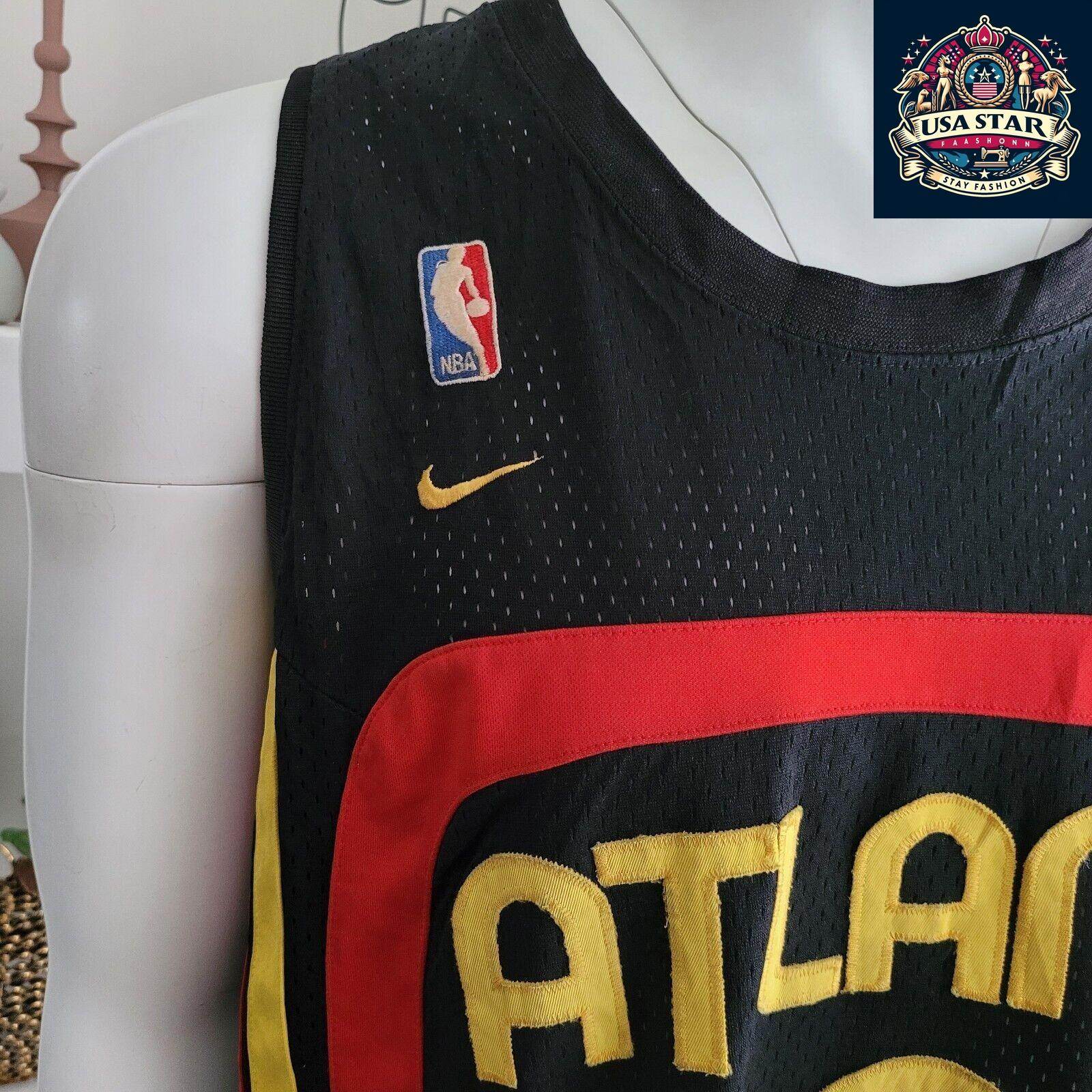 Nike Atlanta Hawks Jersey 3 Shareef Abdur - Rahim - 2XL Authentic Vintage Style, High Quality - USASTARFASHION