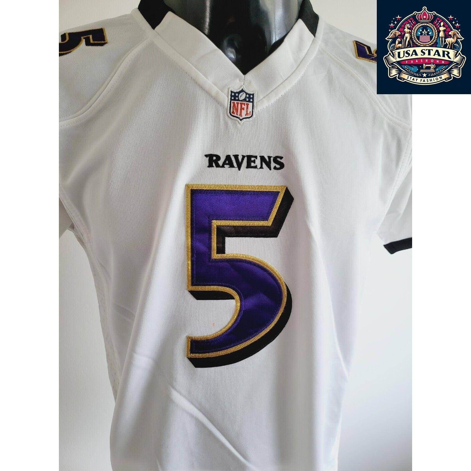 Nike Baltimore Ravens Jersey Youth XL Joe Flacco 5 - Lightweight, Breathable, Grade A Condition - USASTARFASHION