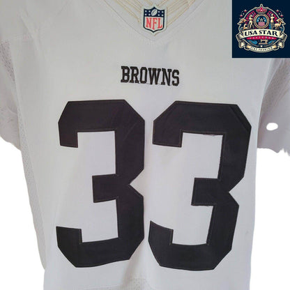 Nike Cleveland Browns Jersey - Men's L White Richardson 33 Short Sleeve - Team Logo & Comfort - USASTARFASHION