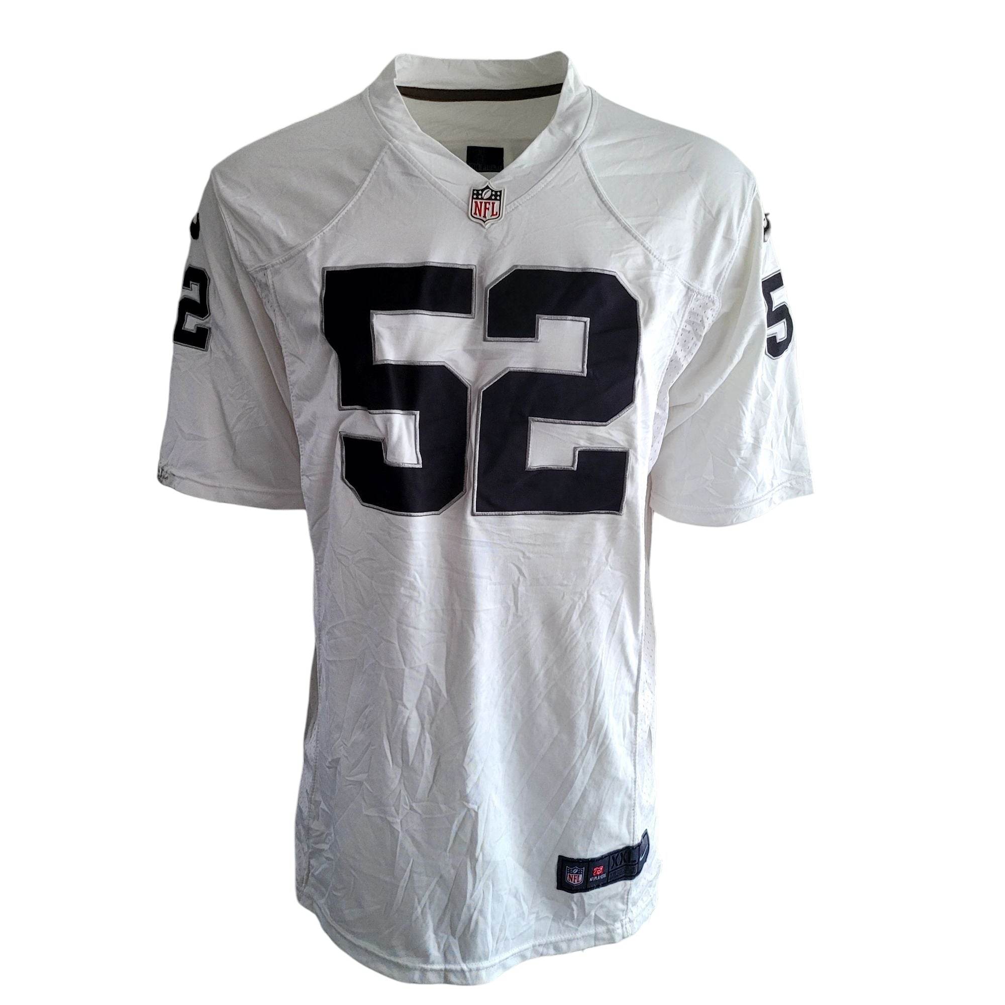 Nike NFL Oakland Raiders Khalil Mack 52 Jersey (XXL - White) - USASTARFASHION