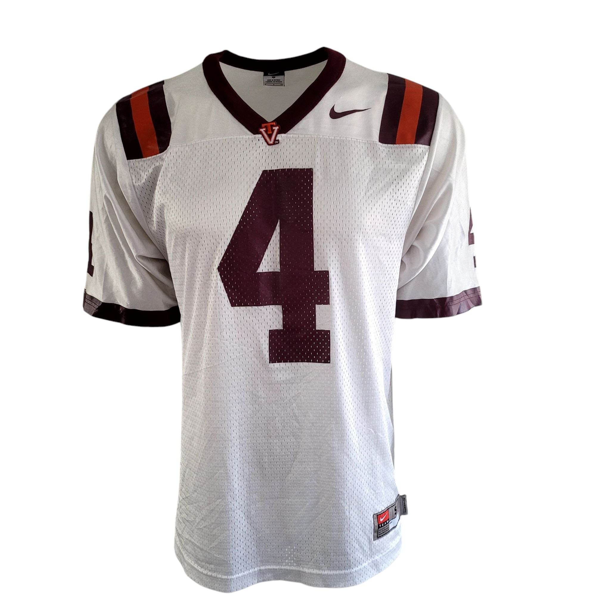 Nike Virginia Tech Hokies 4 Football Jersey – Size Small – White Maroon – NCAA - USASTARFASHION