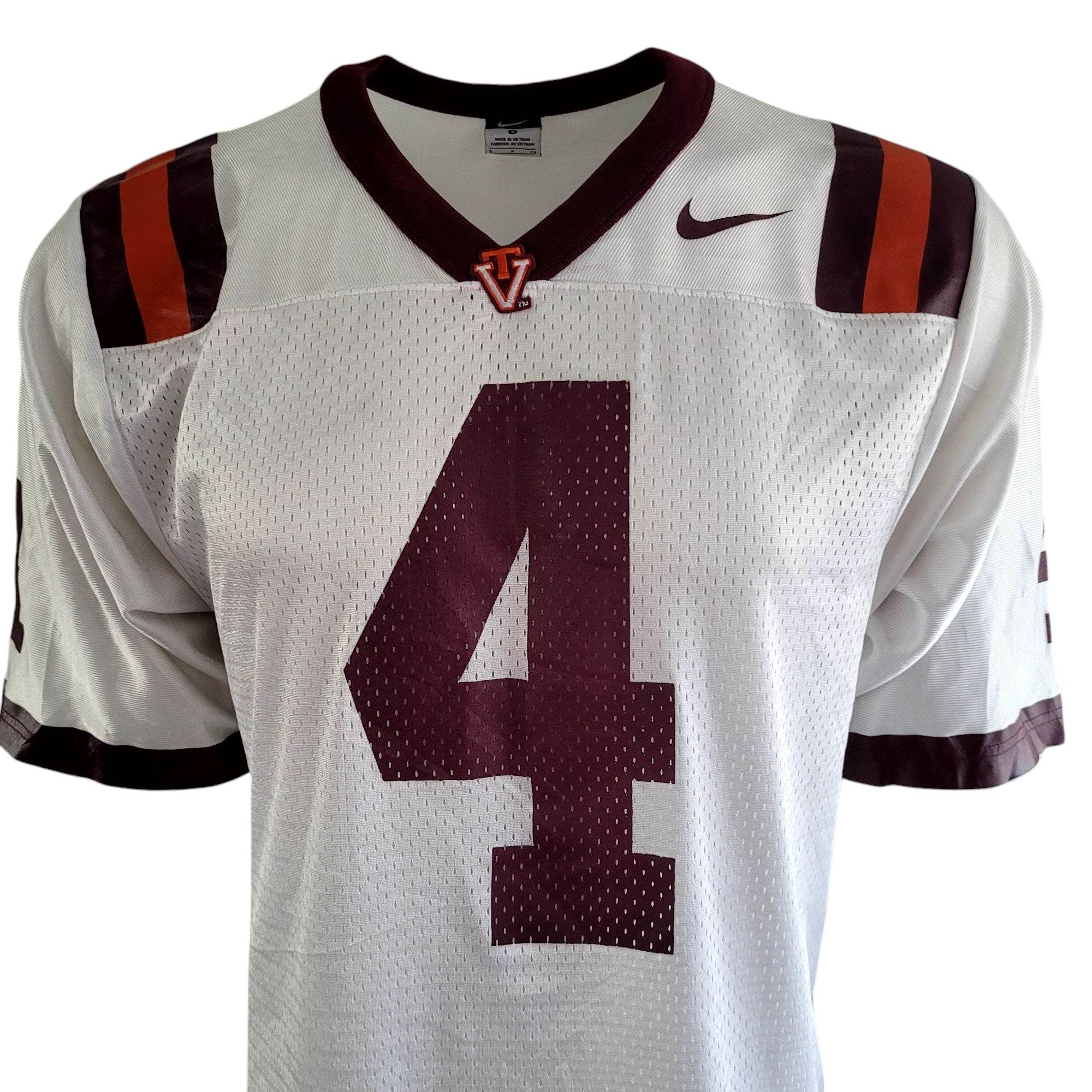 Nike Virginia Tech Hokies 4 Football Jersey – Size Small – White Maroon – NCAA - USASTARFASHION